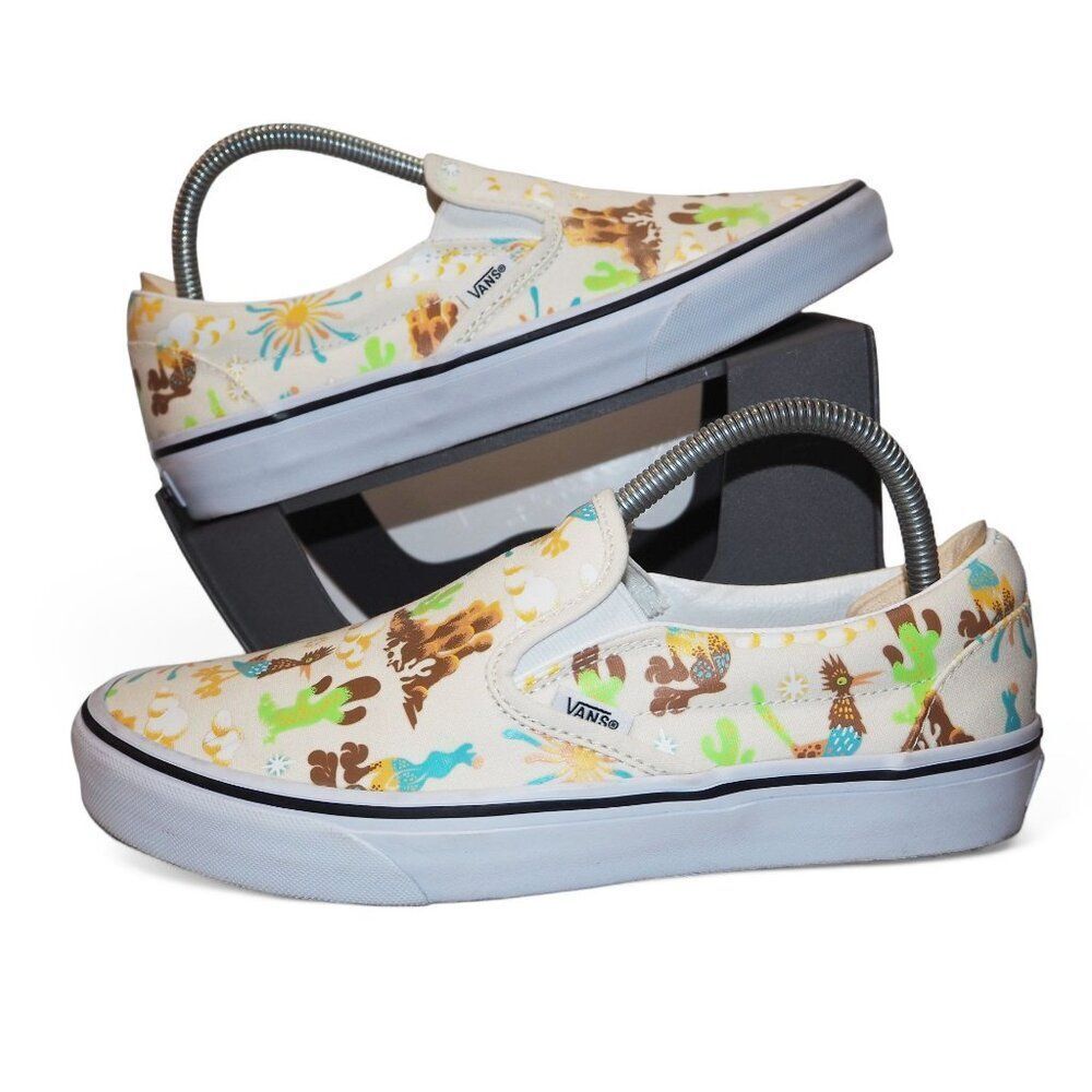 Vans Classic Slip-on Skate Shoes "Get Outdoors Marshmallow"‎ Women's 9.5